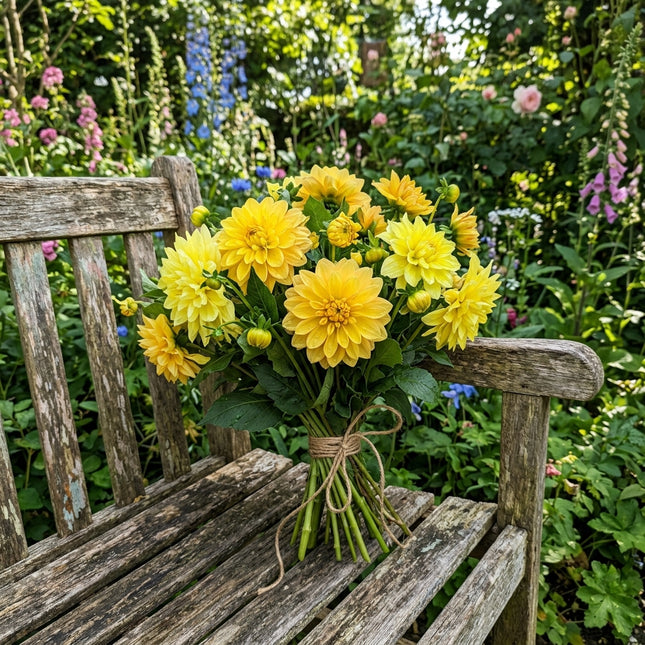 Fresh 50 Yellow Dahlia Seeds for Home Gardening - Vibrant Floral Display, Beginner Friendly Planting, for Home Garden