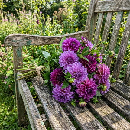 50 Count Purple Dahlia Seeds - Beginner Friendly Planting, Nature Inspired Landscape, Cut Flower Arrangements