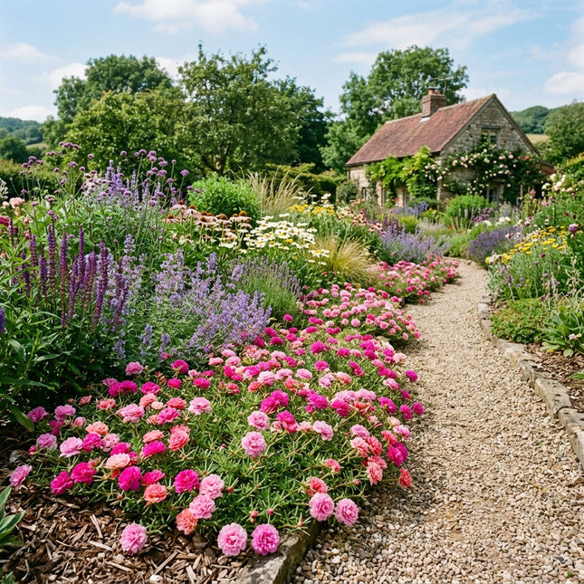 Pink Double Portulaca Seeds - 500 Seeds
