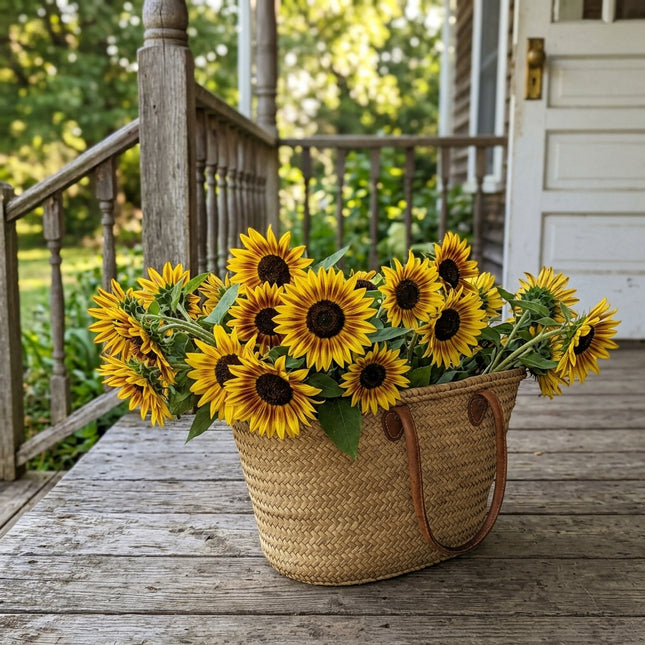 Striking 100 Sunflower Flower Seeds, Striped - Fast Growing, Outdoor Patio Decor, Long Lasting Patio Blooms