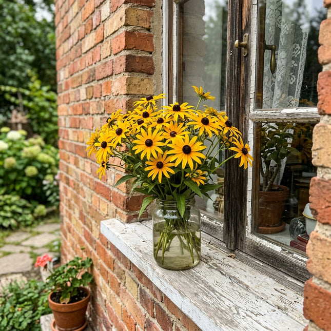 Fresh 300 Classic Gold Black Eyed Susan Seeds for Home Gardening - Fast Growing, Long Lasting Patio Blooms, for Home Garden
