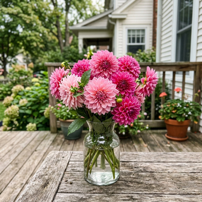 Breathtaking 50 Dahlia Flower Seeds, Pink - Fast Growing, Easy to Grow, Premium Heirloom Seeds