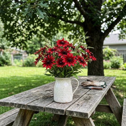 Fresh 300 Cherry Red Black Eyed Susan Seeds for Home Gardening - Beautiful Perennial Flowers, Stunning Yard Decor, for Planting