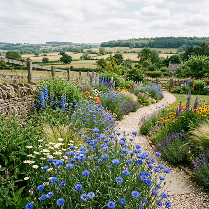 Spectacular 200 Cornflower Flower Seeds, Blue - Drought Tolerant, Nature Inspired Landscape, Beginner Friendly Planting