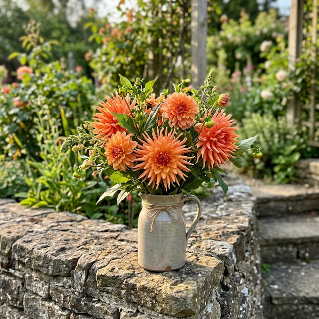 50 Cactus Orange Dahlia Seeds for Home Garden - Long Lasting Patio Blooms, Vibrant Floral Display