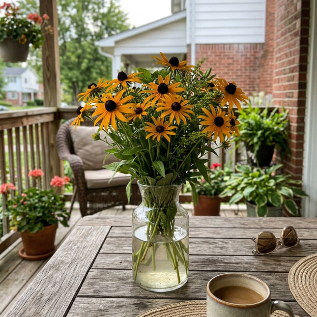 Spectacular 300 Black Eyed Susan Flower Seeds, Rust - Fast Growing, for Planting, Beginner Friendly Planting