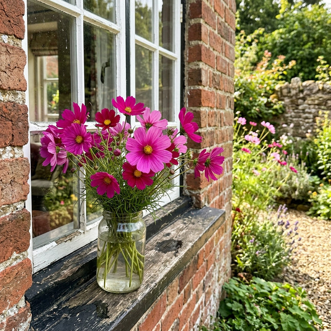 100 Magenta Cosmos Seeds Nature Inspired Landscape - Stunning Yard Decor, Cut Flower Arrangements