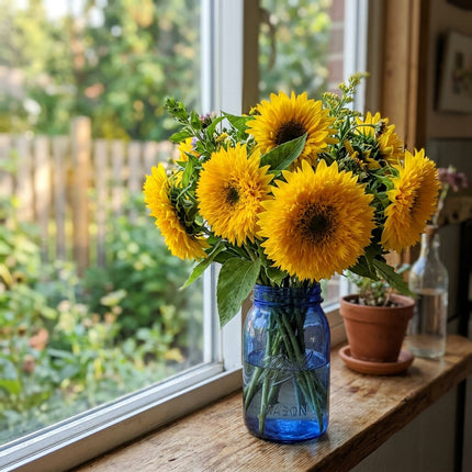 Magnificent 100 Teddy Bear Sunflower Flower Seeds, Lemon Yellow - Beautiful Perennial Flowers, Easy to Grow, Long Lasting Patio Blooms
