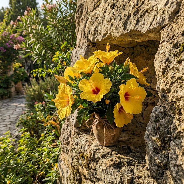 Fresh 100 Yellow Hibiscus Seeds for Home Gardening - Beautiful Perennial Flowers, Premium Heirloom Seeds, for Planting