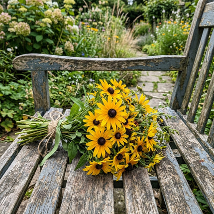 Fresh 300 Starburst Black Eyed Susan Seeds for Home Gardening - Cut Flower Arrangements, Premium Heirloom Seeds, Heirloom Floral Blooms