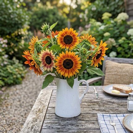 Exquisite 100 Sunflower Flower Seeds, Evening Sun - Vibrant Floral Display, for Planting, Beginner Friendly Planting