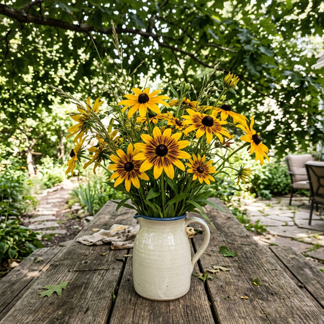 300 Count Striped Gold Black Eyed Susan Seeds - Premium Heirloom Seeds, Heirloom Floral Blooms, Drought Tolerant