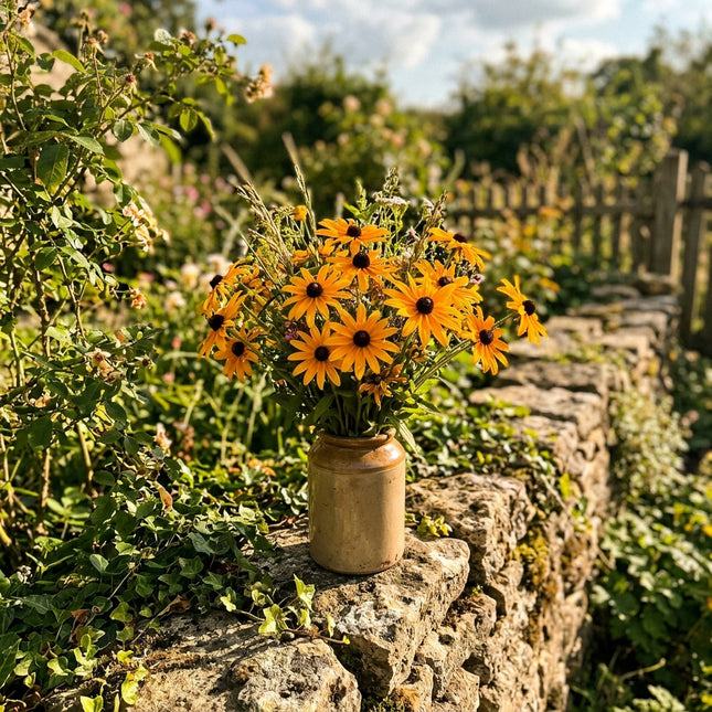 300 Count Orange Black Eyed Susan Seeds - Stunning Yard Decor, Heirloom Floral Blooms, Fast Growing