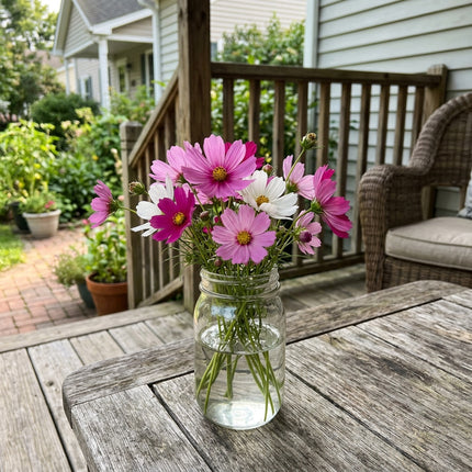 100 Count Rose Cosmos Seeds - Premium Heirloom Seeds, for Home Garden, Beautiful Perennial Flowers