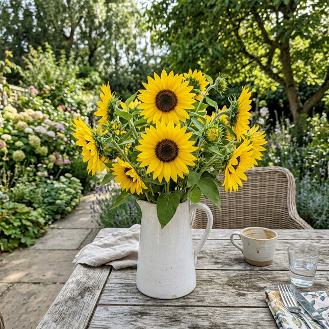 Elegant 100 Sunflower Flower Seeds, Lemon Queen - Fast Growing, Nature Inspired Landscape, Beginner Friendly Planting