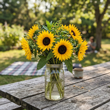 100 Sunbright Sunflower Seeds Nature Inspired Landscape - Long Lasting Patio Blooms, Fast Growing