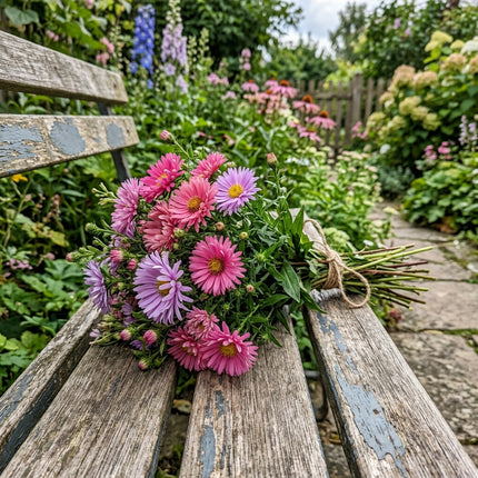 50 Count Pink Aster Seeds - Long Lasting Patio Blooms, Nature Inspired Landscape, Beautiful Perennial Flowers
