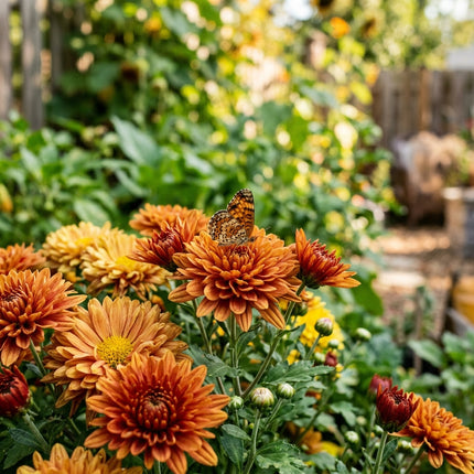 800 Autumn Glow Chrysanthemum Mix Seeds for Planting - Premium Heirloom Autumn Glow Chrysanthemum Mix Seeds for Home Garden Blooms