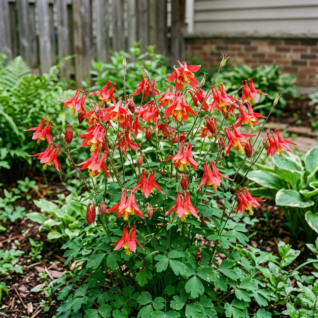 100 Vibrant Red Columbine Aquilegia Seeds for Planting - Heirloom Seed Blend for Home Garden