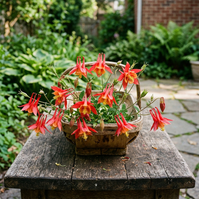 100 Vibrant Red Columbine Aquilegia Seeds for Planting - Heirloom Seed Blend for Home Garden