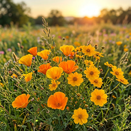 300 Drought Tolerant Wildflower Mix Seeds - Premium Bulk Seed Blend for Easy Outdoor Garden Landscapes