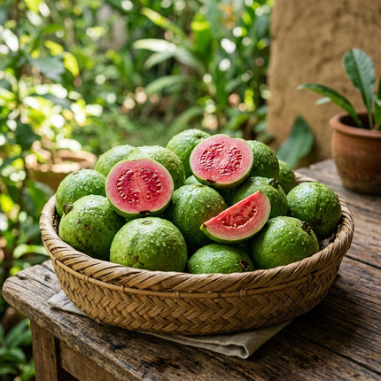 100 Tropical Red Guava Seeds for Planting - Exotic & Delicious Fruit Seeds for Home Garden - Grow Vibrant Sweet Red Guavas
