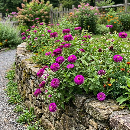 100 Magenta Zinnia Seeds Easy to Grow - Long Lasting Patio Blooms, Cut Flower Arrangements