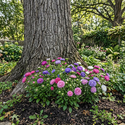 50 Count Peony Aster Seeds - Long Lasting Patio Blooms, Easy to Grow, Cut Flower Arrangements