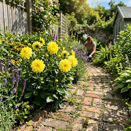Fresh 50 Yellow Dahlia Seeds for Home Gardening - Vibrant Floral Display, Beginner Friendly Planting, for Home Garden