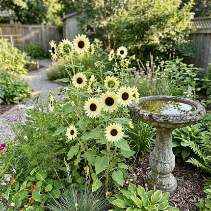 100 Vanilla Ice Sunflower Seeds Heirloom Floral Blooms - Premium Heirloom Seeds, Vibrant Floral Display