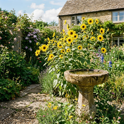 Fresh 100 Branching Yellow Sunflower Seeds for Home Gardening - Vibrant Floral Display, Stunning Yard Decor, Nature Inspired Landscape