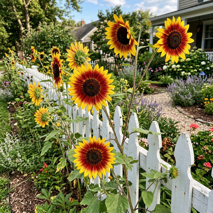 Beautiful 100 Sunflower Flower Seeds, Bicolor Yellow - Vibrant Floral Display, Nature Inspired Landscape, Premium Heirloom Seeds