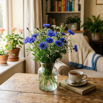 Spectacular 200 Cornflower Flower Seeds, Blue - Drought Tolerant, Nature Inspired Landscape, Beginner Friendly Planting