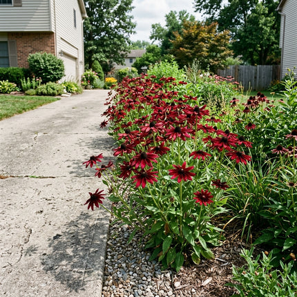 Fresh 300 Burgundy Black Eyed Susan Seeds for Home Gardening - Drought Tolerant, Beginner Friendly Planting, Outdoor Patio Decor