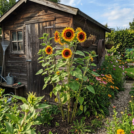 100 Ring Of Fire Sunflower Seeds Easy to Grow - Premium Heirloom Seeds, Fast Growing
