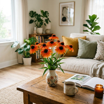 100 Orange Coneflower Seeds for Planting - Vibrant Heirloom Perennial Garden Floral Decor, Easy to Grow Outdoor Landscape Blooms, Beautiful Coneflower Plants