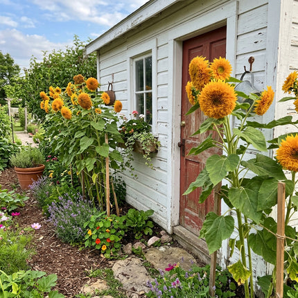 100 Rusty Golden Teddy Bear Sunflower Seeds Outdoor Patio Decor - Beginner Friendly Planting, Fast Growing