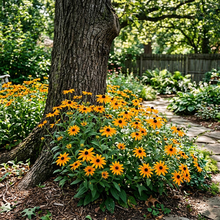 300 Giant Orange Black Eyed Susan Seeds Heirloom Floral Blooms - Long Lasting Patio Blooms, Vibrant Floral Display