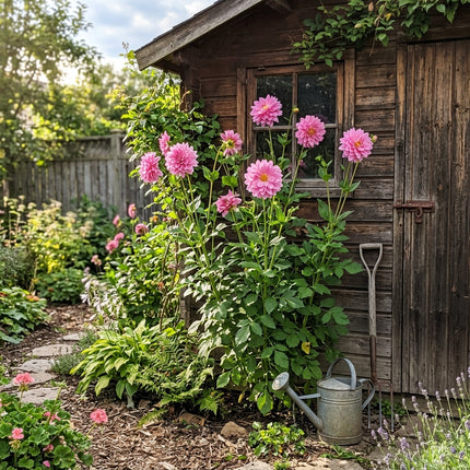 50 Count Waterlily Pink Dahlia Seeds - Stunning Yard Decor, Nature Inspired Landscape, Drought Tolerant