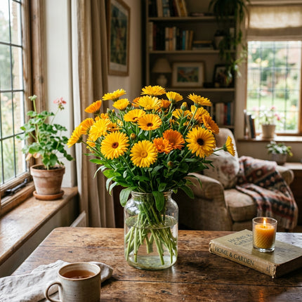 Spectacular 50 Calendula Flower Seeds, Yellow - Drought Tolerant, Nature Inspired Landscape, Beginner Friendly Planting