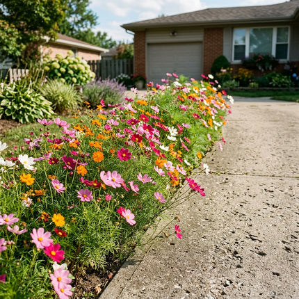 Fresh 100 Dwarf Mixed Cosmos Seeds for Home Gardening - Beautiful Perennial Flowers, Premium Heirloom Seeds, Nature Inspired Landscape