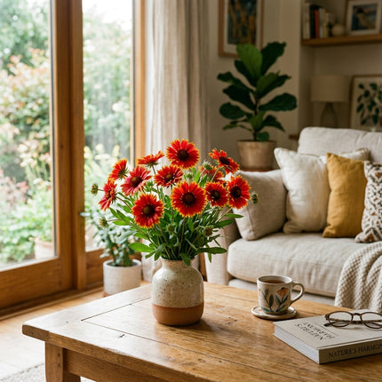 100 Red Gaillardia Seeds for Planting - Vibrant Heirloom Perennial Garden Floral Decor, Easy to Grow Outdoor Landscape Blooms, Beautiful Gaillardia Plants