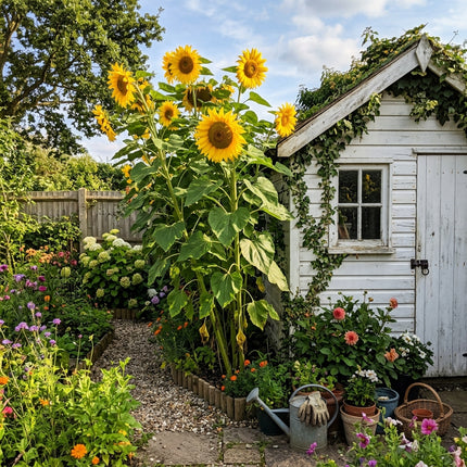 100 Count Giant Yellow Sunflower Seeds - Long Lasting Patio Blooms, for Planting, Cut Flower Arrangements