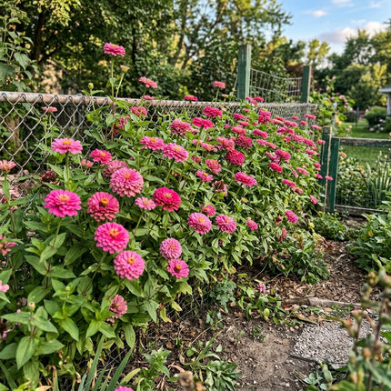 100 Count Giant Pink Zinnia Seeds - Beginner Friendly Planting, Heirloom Floral Blooms, Beautiful Perennial Flowers