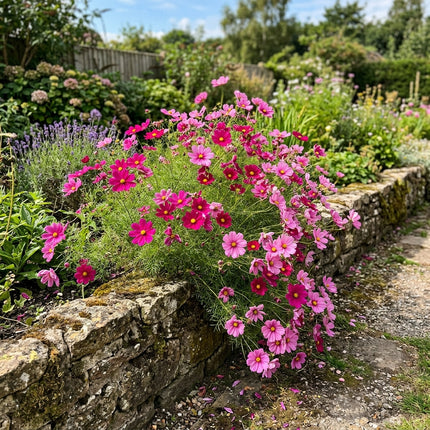 100 Count Rose Cosmos Seeds - Premium Heirloom Seeds, for Home Garden, Beautiful Perennial Flowers