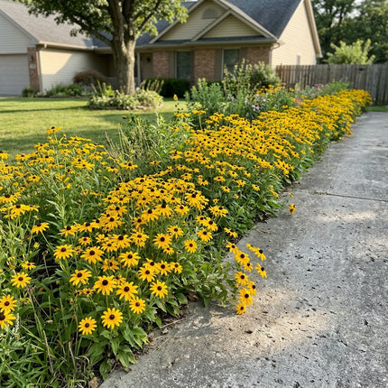 300 Dwarf Gold Black Eyed Susan Seeds for Planting - Long Lasting Patio Blooms, Drought Tolerant