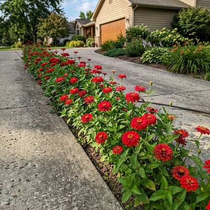 100 Crimson Zinnia Seeds for Planting - Beginner Friendly Planting, Vibrant Floral Display