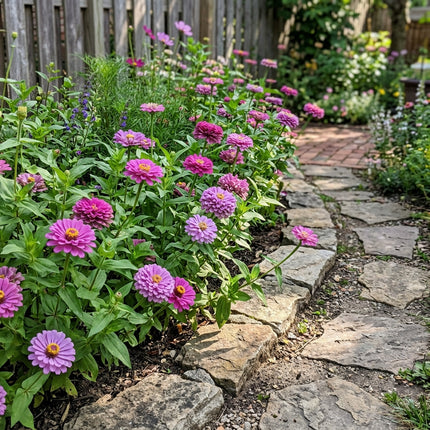 100 Count Lavender Zinnia Seeds - Beginner Friendly Planting, for Home Garden, Vibrant Floral Display