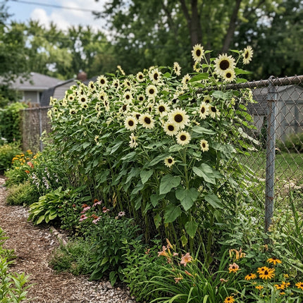 100 White Nite Sunflower Seeds Outdoor Patio Decor - Beginner Friendly Planting, Cut Flower Arrangements