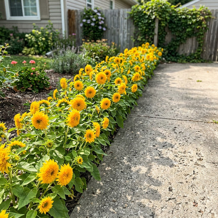 100 Dwarf Golden Teddy Bear Sunflower Seeds for Planting - Beginner Friendly Planting, Beautiful Perennial Flowers